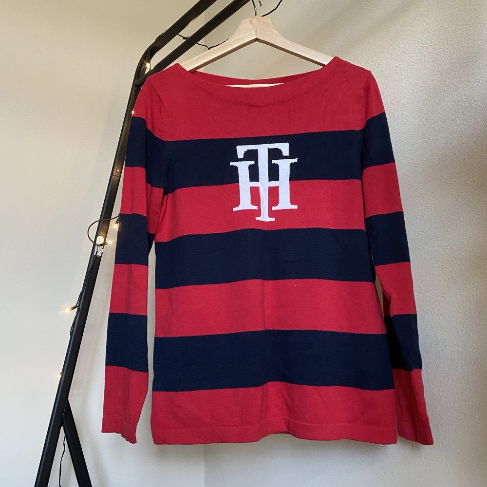 (US 6/M) VINTAGE Tommy Hilfiger Women's Striped Knit, Lightly Worn